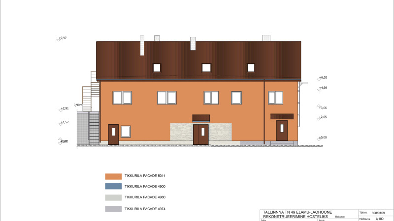 Tallinna tn. 49 hoone rekonstrueerimise põhiprojekt hostelliks Rakveres